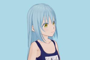 Rimuru Tempest vrm, vrm models, vrchat, booth, female, girl, hentai, characters, animated, rigged